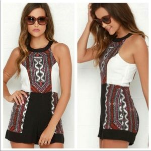Mink Pink Tribal Print Romper